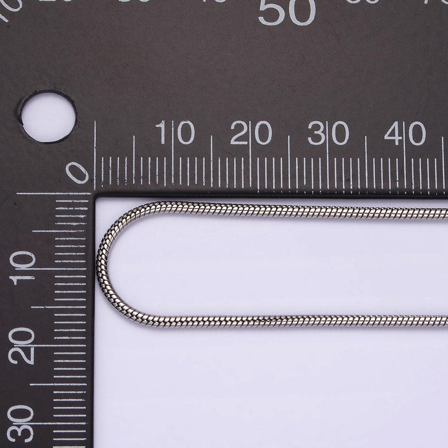 Stainless steel 1.5mm dainty snake 20 inch layering chain necklace | wa-2264