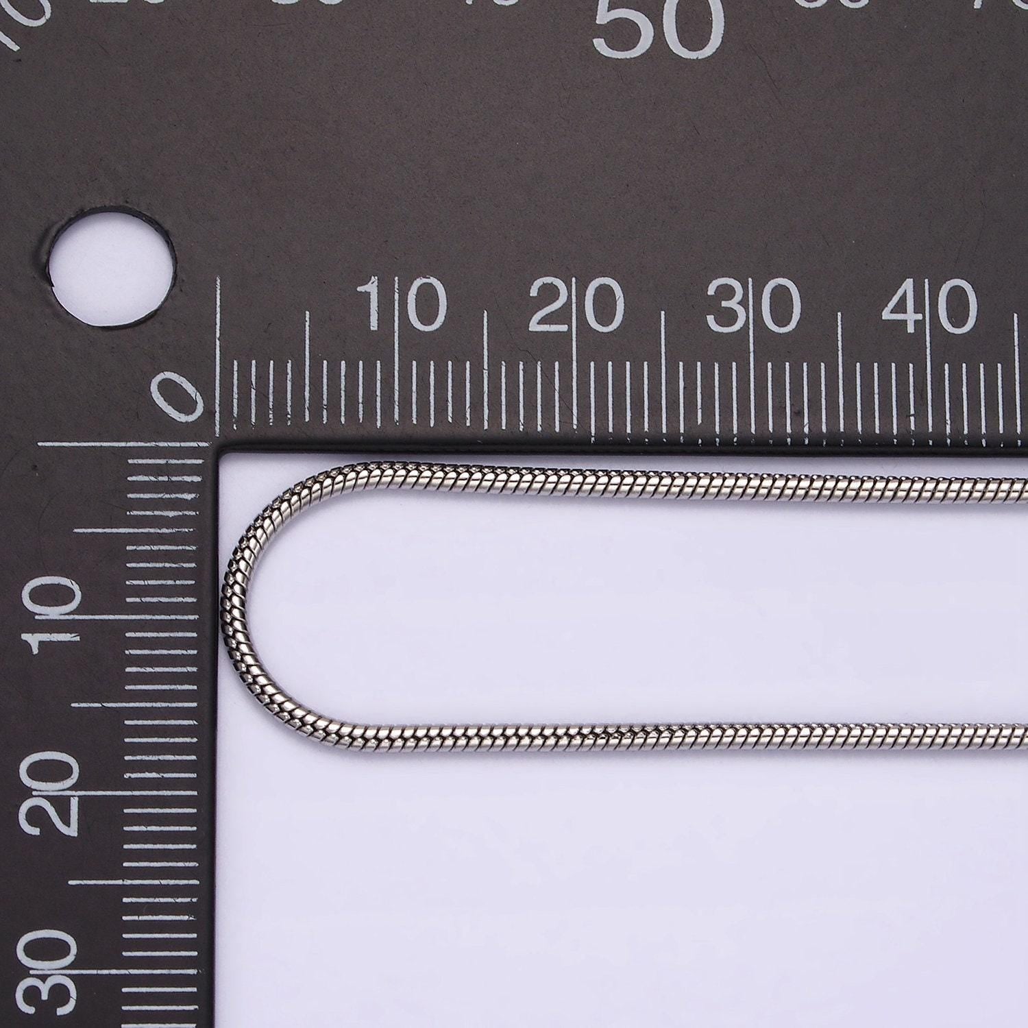 Stainless steel 1.5mm dainty snake 20 inch layering chain necklace | wa-2264