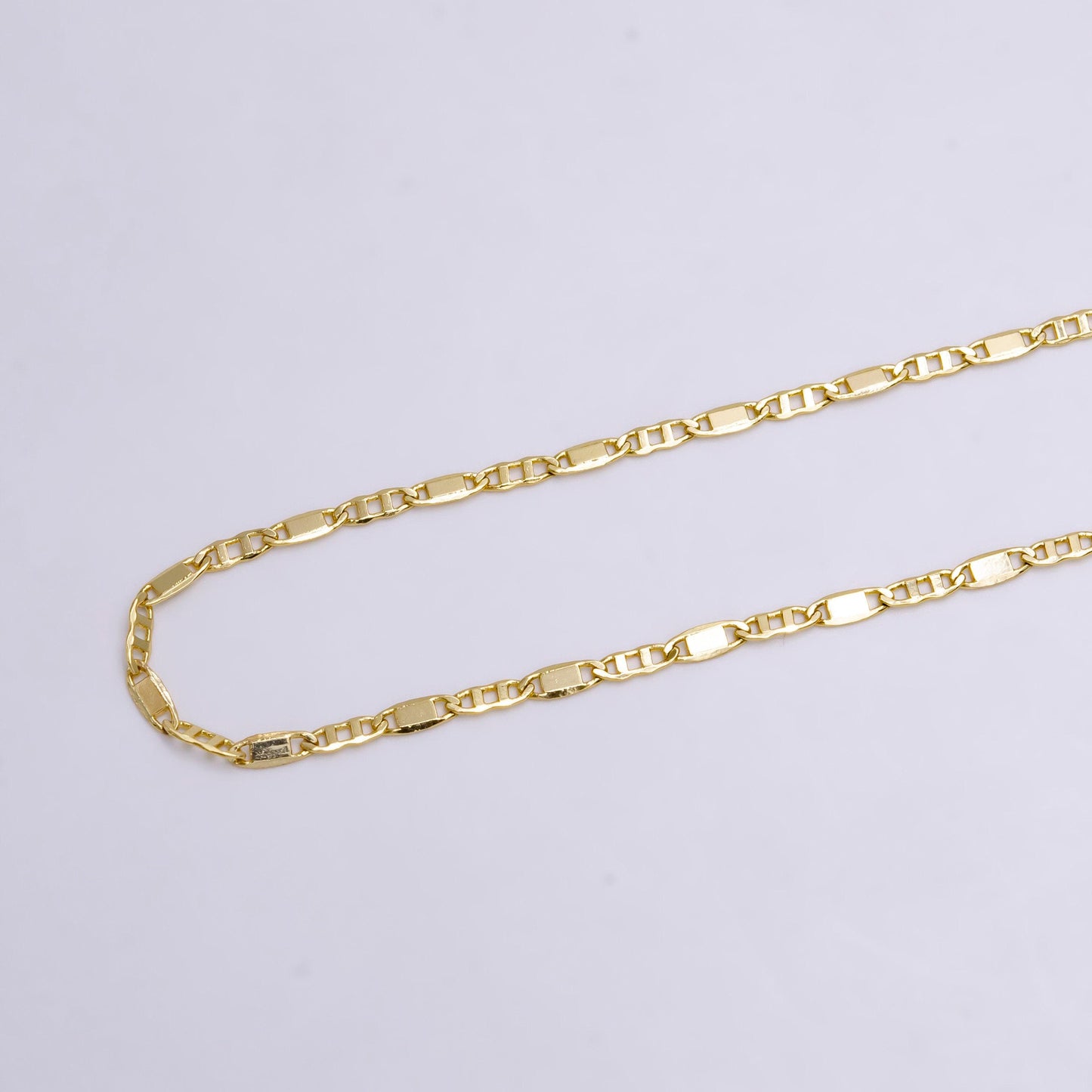 Dainty 17'' ready to use 14k gold filled anchor necklace chain, layering unique chain for pendant charm necklace making wa-2215