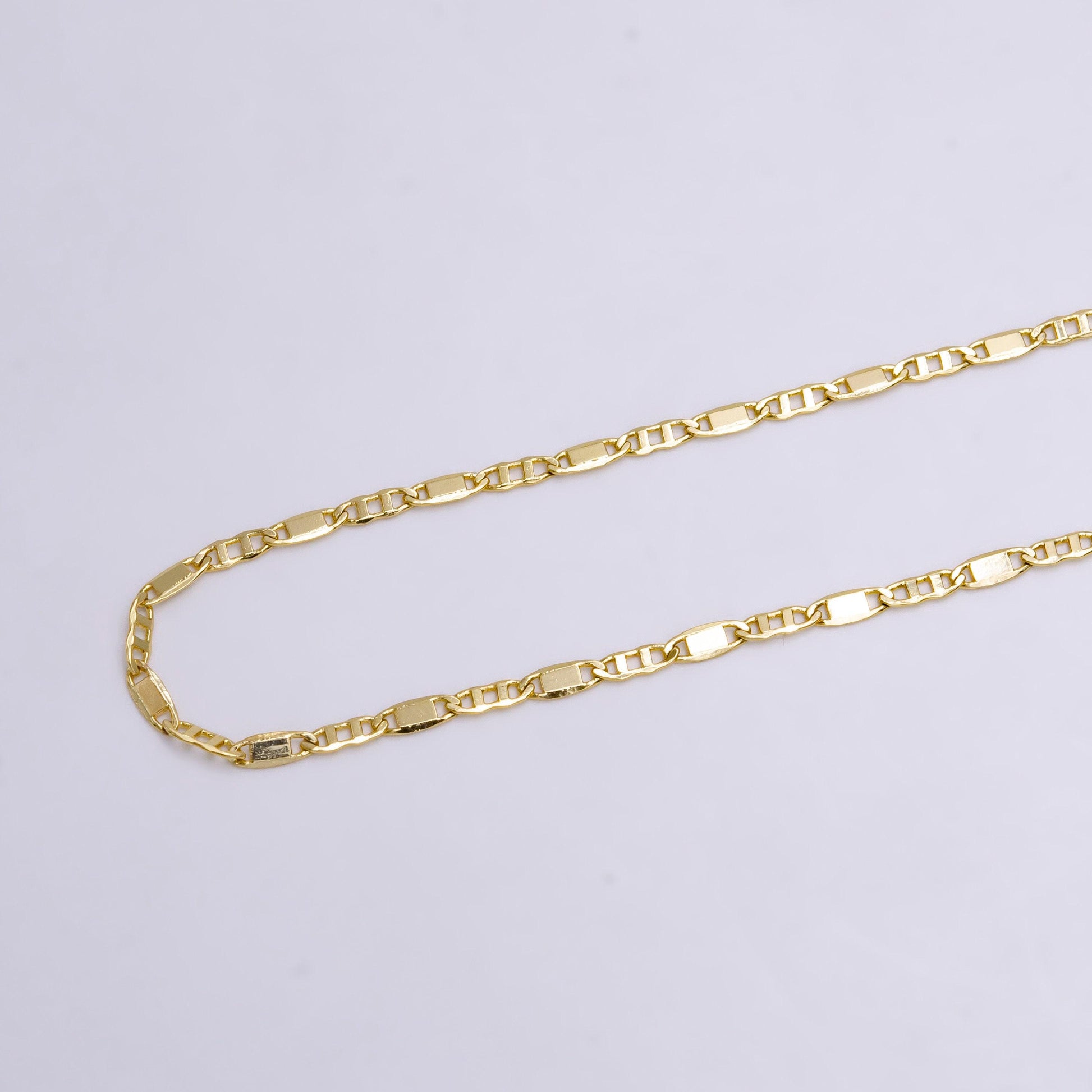 Dainty 17'' ready to use 14k gold filled anchor necklace chain, layering unique chain for pendant charm necklace making wa-2215