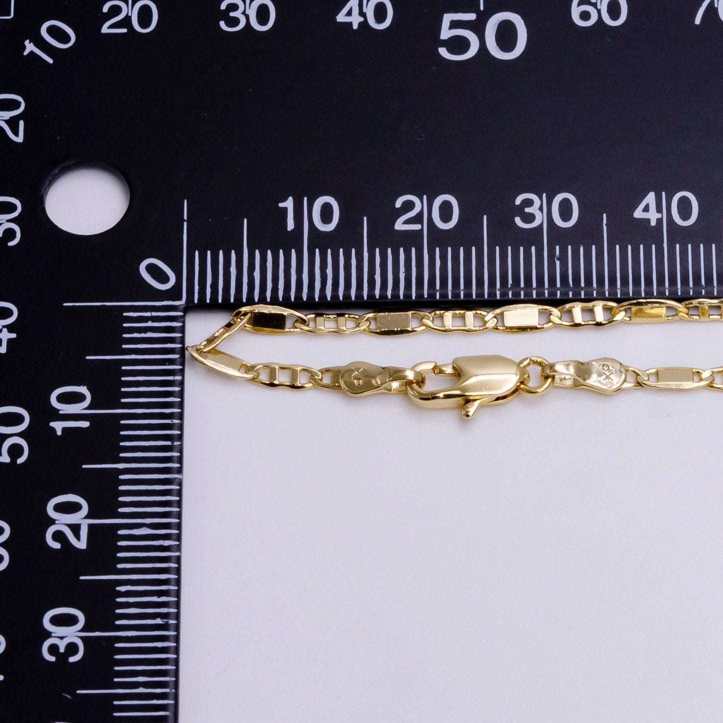 Dainty 17'' ready to use 14k gold filled anchor necklace chain, layering unique chain for pendant charm necklace making wa-2215
