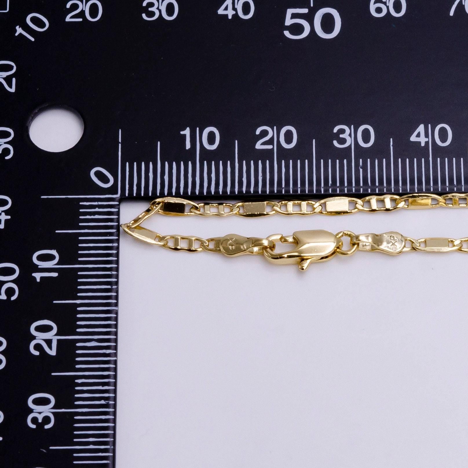 Dainty 17'' ready to use 14k gold filled anchor necklace chain, layering unique chain for pendant charm necklace making wa-2215
