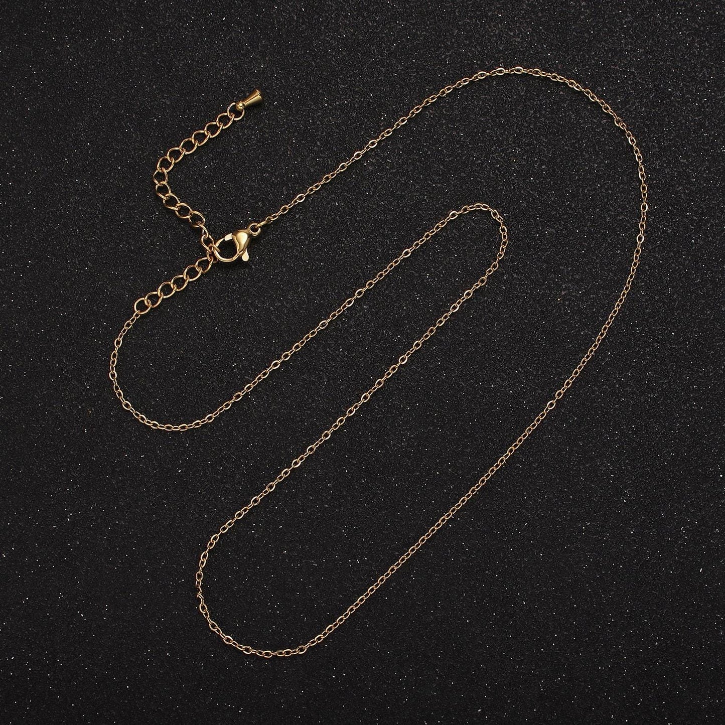 1pc 18'' ready to use gold cable paper clip necklace chain cable chain necklace pendant charm jewelry making supply wa2211