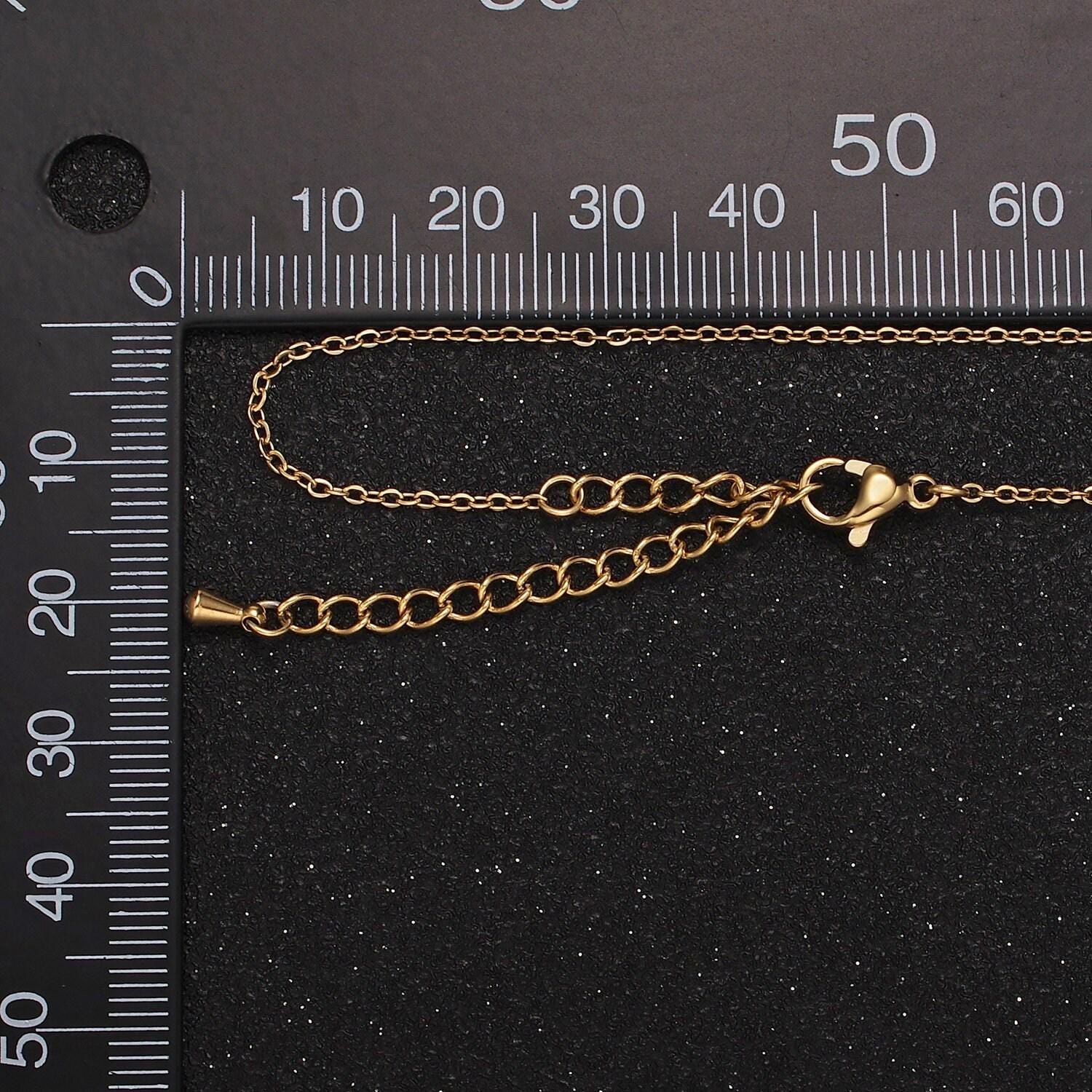 1pc 18'' ready to use gold cable paper clip necklace chain cable chain necklace pendant charm jewelry making supply wa2211