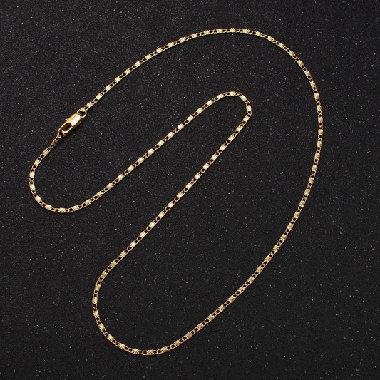 14k gold filled 1.5mm sunburst unique link 18, 20 inch layering chain necklace | wa-2208