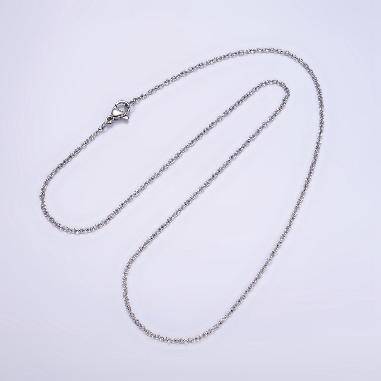 Stainless steel 0.8mm dainty cable chain 18 inch layering chain necklace | wa-2110