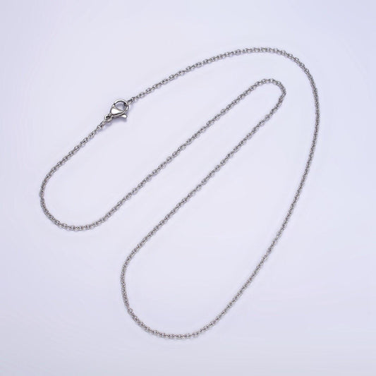 Stainless steel 0.8mm dainty cable chain 18 inch layering chain necklace | wa-2110