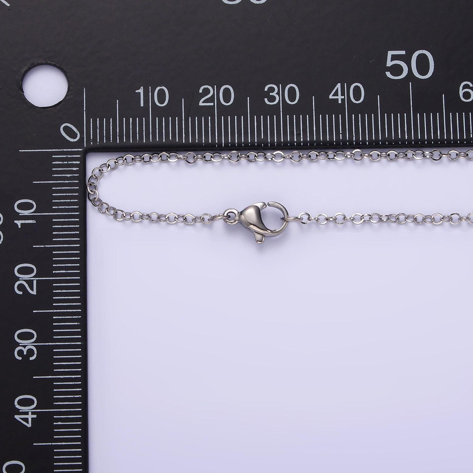 Stainless steel 1.5mm rolo 18 inch minimalist layering chain necklace | wa-2109