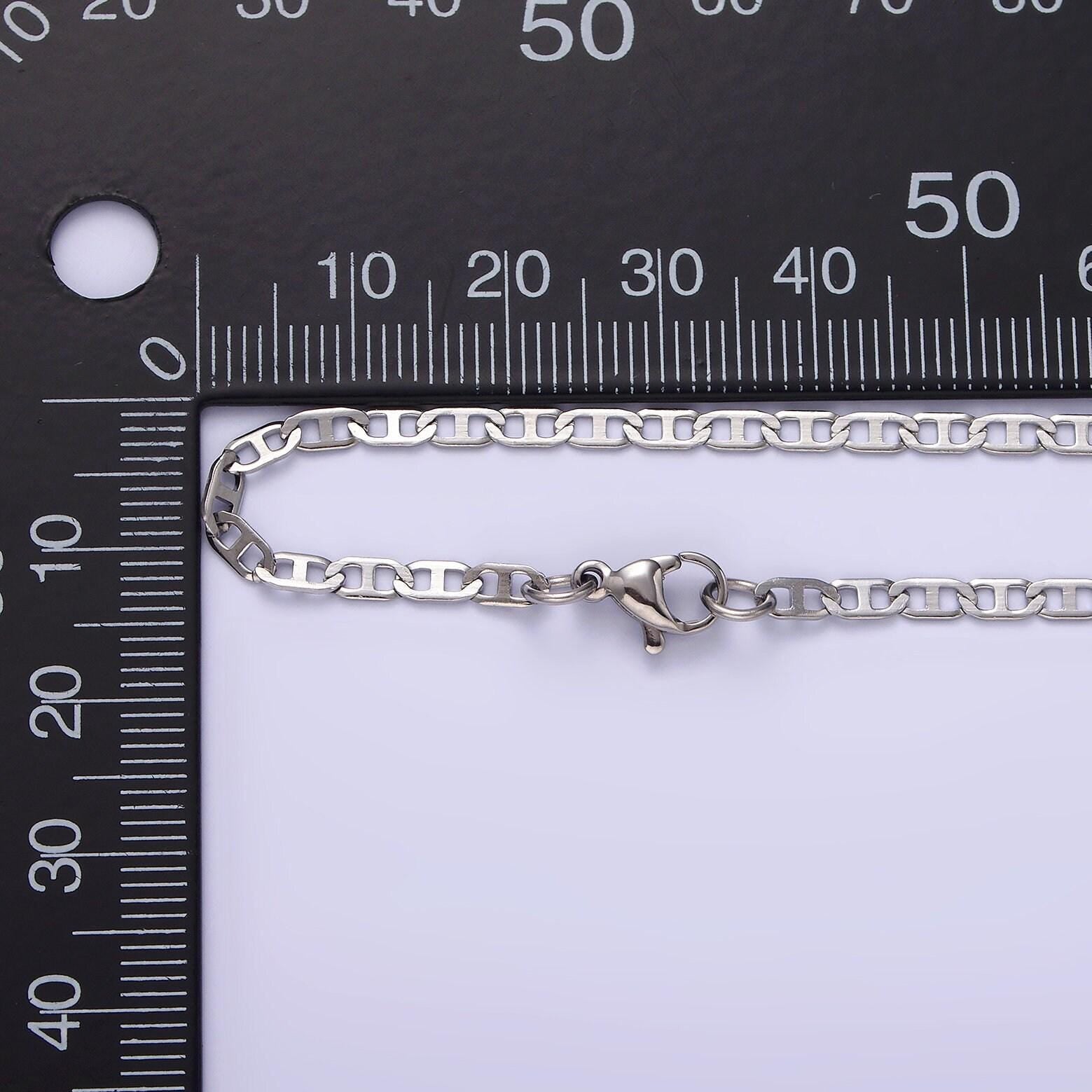 18.3 inch stainless steel flat mariner chain for wholesale chains and jewelry making supplies findings wa2099