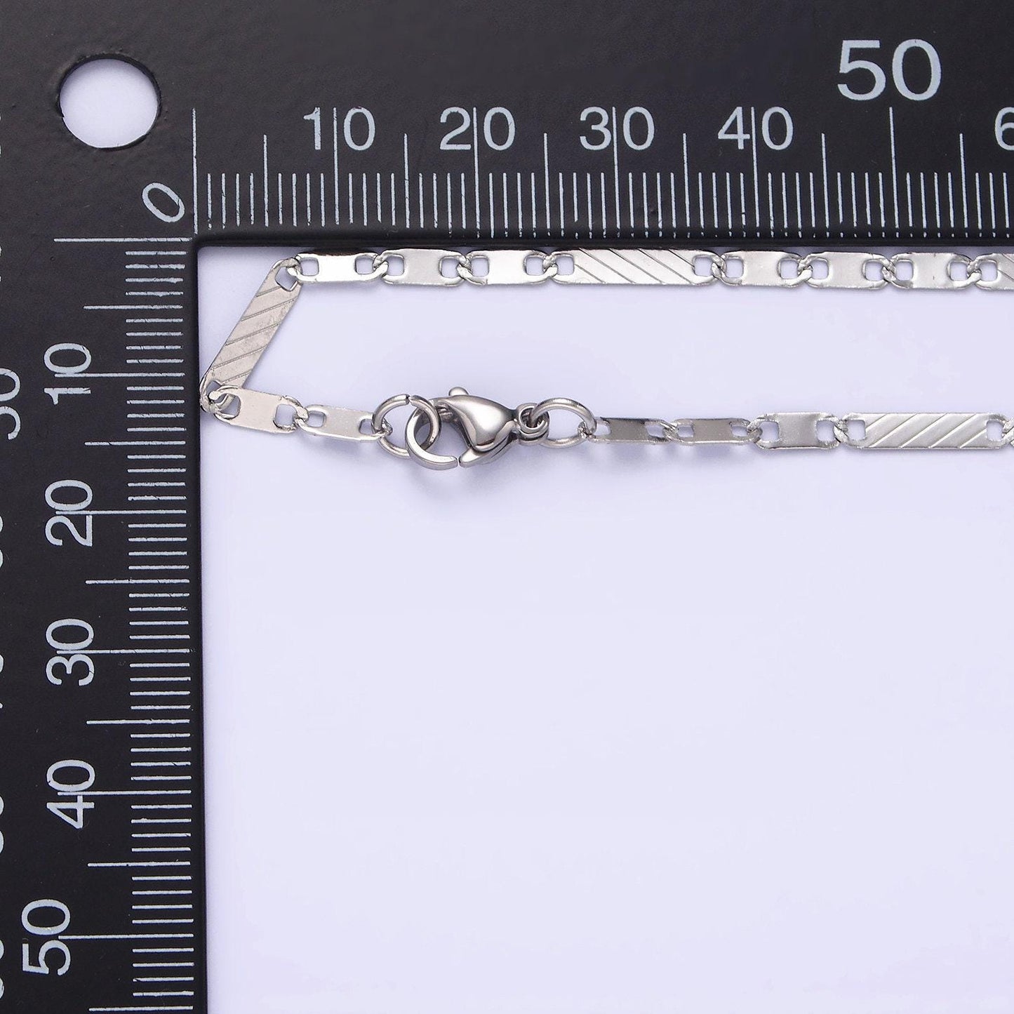 Long flat mariner anchor chain necklace for women stainless steel necklace 20 inch long wa-2098