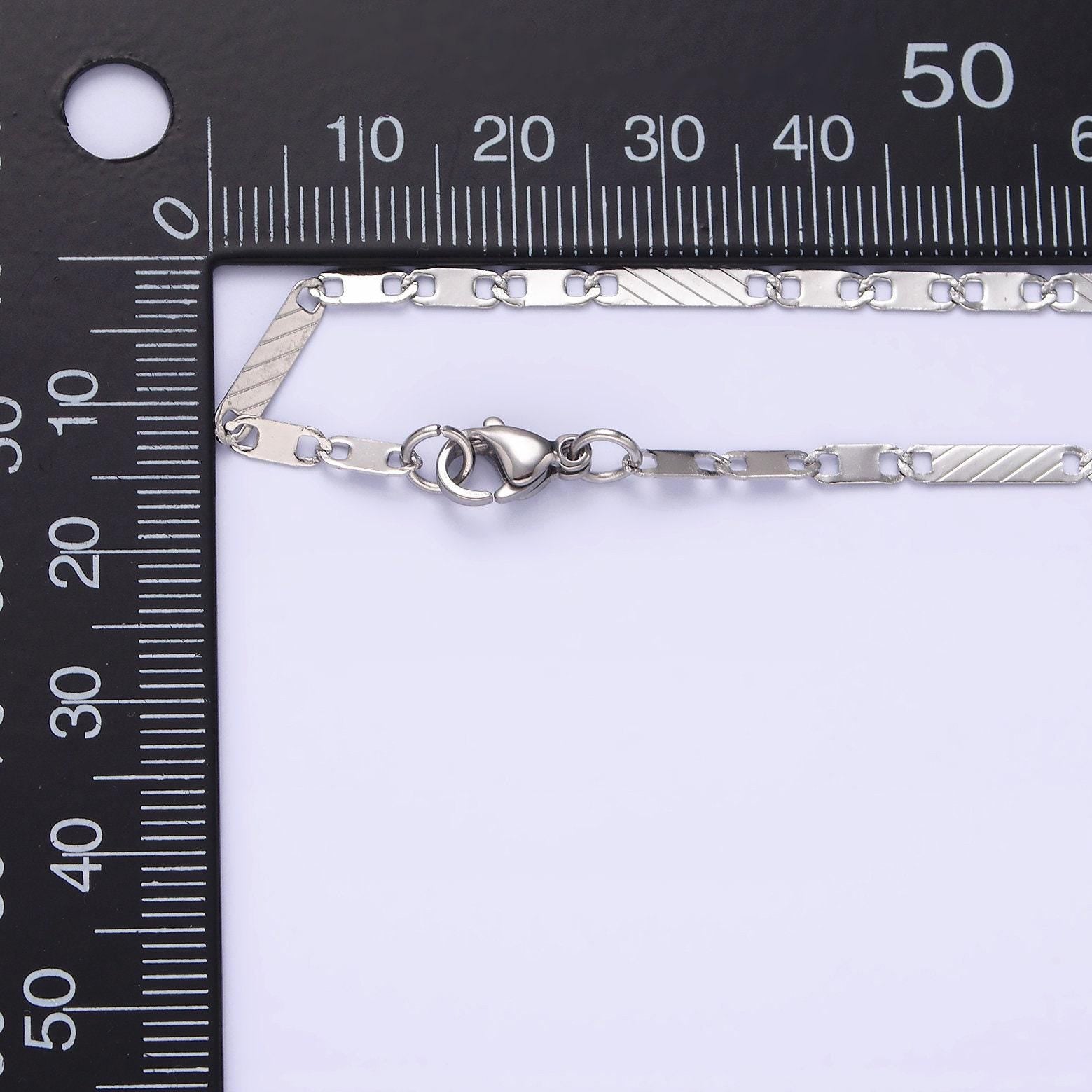 Long flat mariner anchor chain necklace for women stainless steel necklace 20 inch long wa-2098