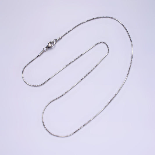 18.5'' ready to use stainless steel cocoon necklace chain, layer snake twisted chain necklace | wa-2095