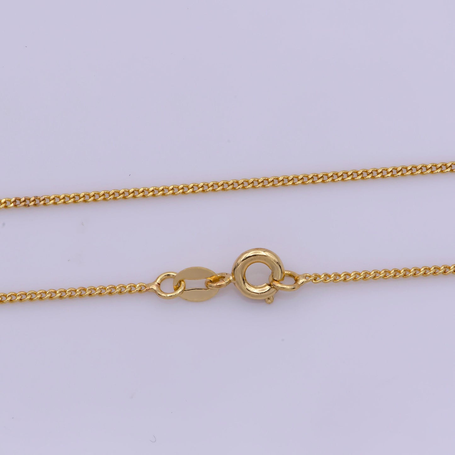 1pc 23.6'' ready to use gold cuban curb necklace chain, layering curb chain dainty necklace,for pendant charm necklace making, wa-206