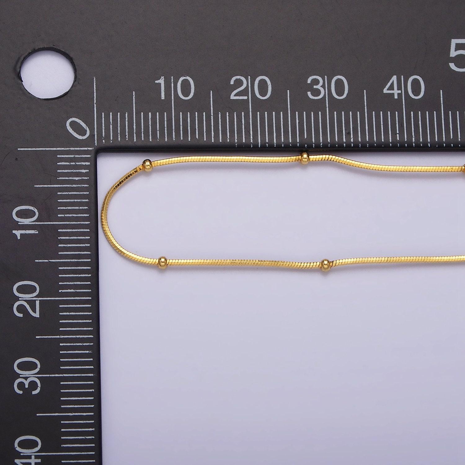 Dainty 24k gold vermeil satellite chain necklace 925 sterling silver snake necklace chain w/ 2 inch extender | wa1983