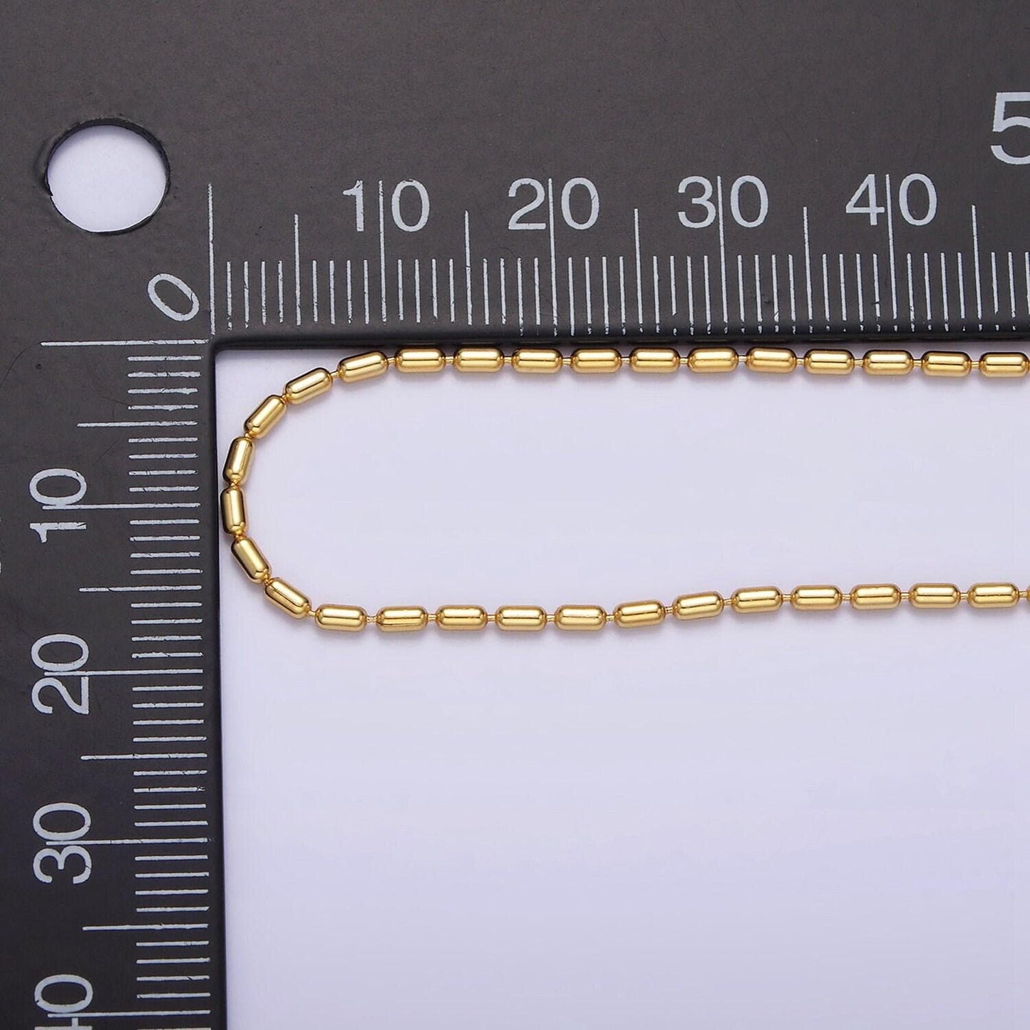 16k gold vermeil s925 1.5mm dainty tube 15.5 inch choker chain necklace | wa-1981