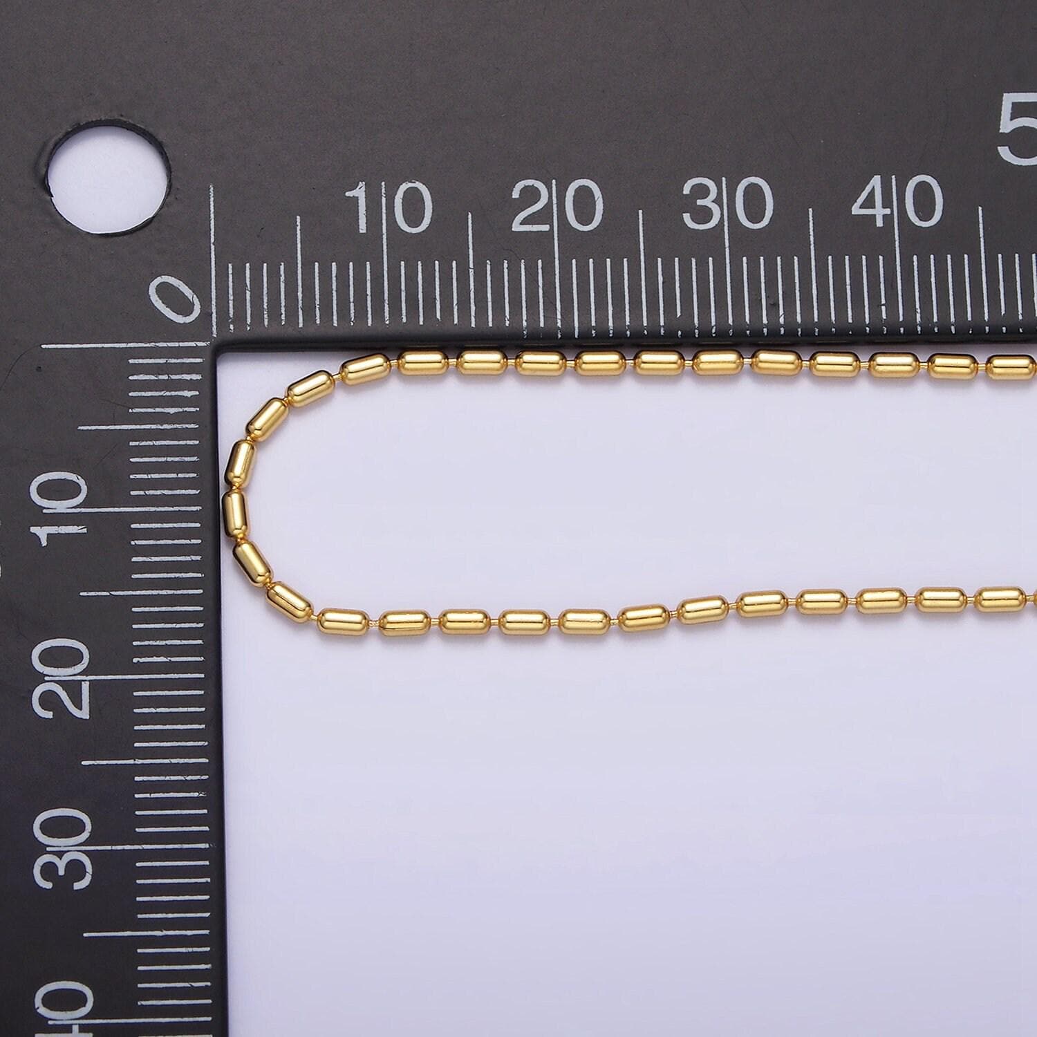 16k gold vermeil s925 1.5mm dainty tube 15.5 inch choker chain necklace | wa-1981