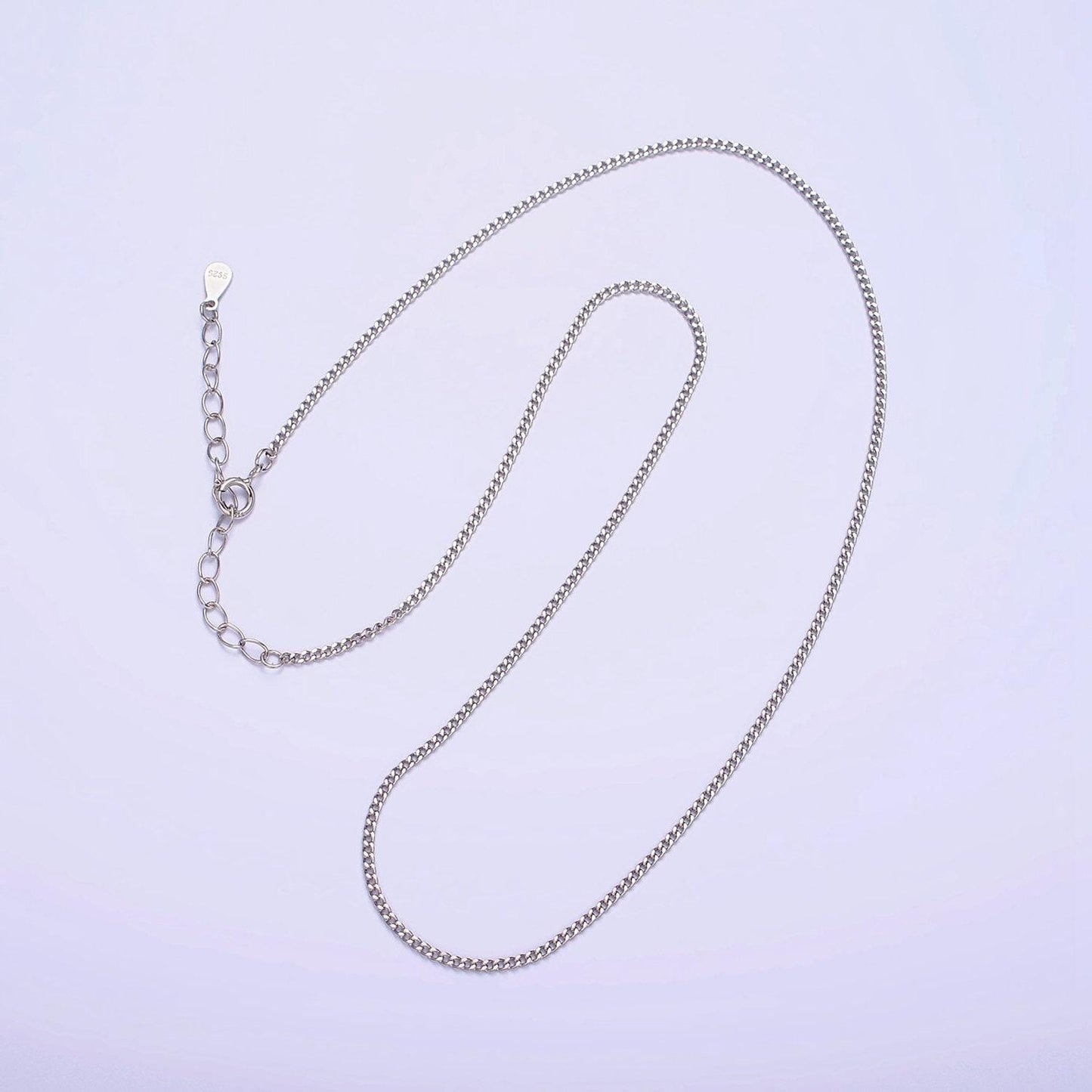 S925 sterling silver 0.8mm dainty snake chain 15.35 inch chain choker necklace | wa-1965