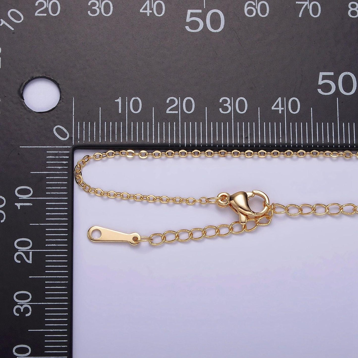 16k gold filled 1.2mm dainty cable 18 inch layering chain necklace | wa-1938