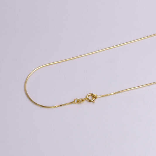1pc 17.5'' ready to use 14k gold plated cocoon necklace chain, layer snake twisted chain necklace | wa-1905