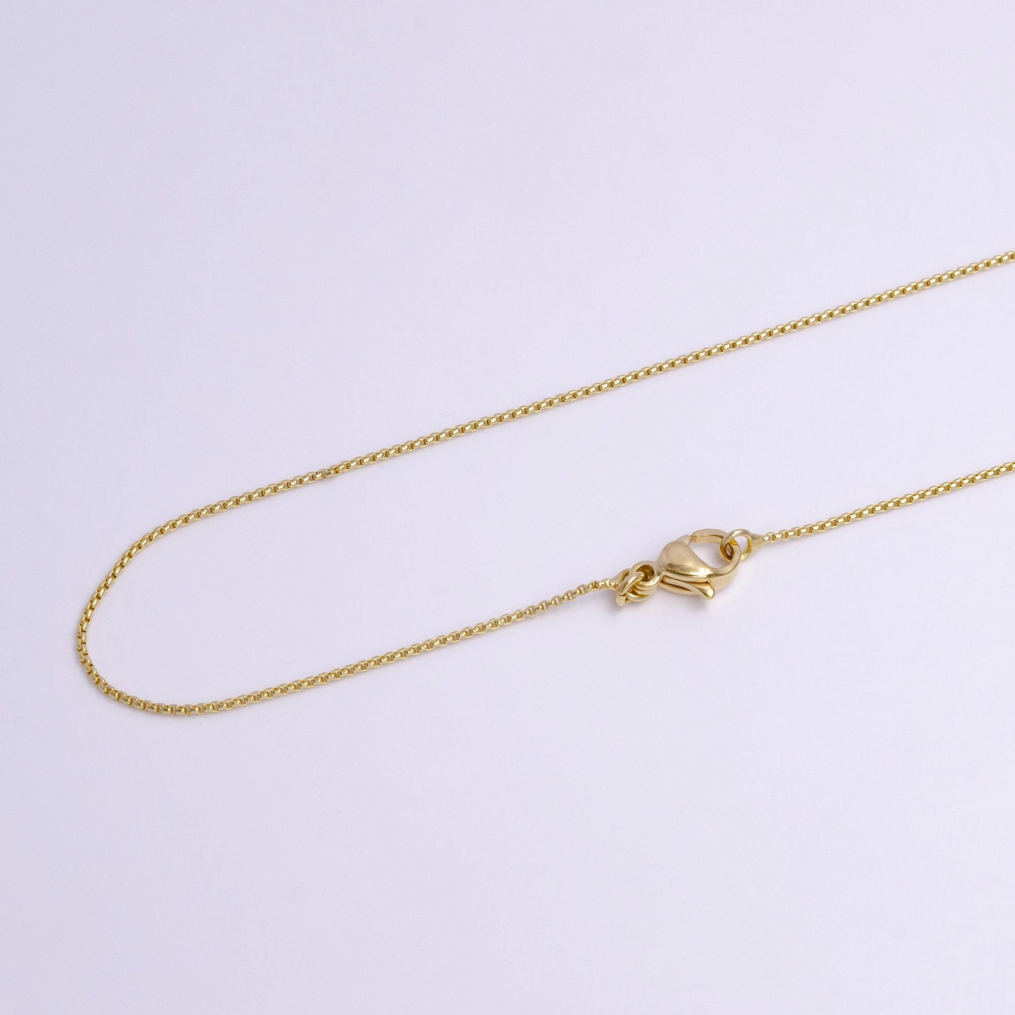 Dainty 0.8mm cable 17.5 inch layering chain necklace w. lobster clasps | wa-1897