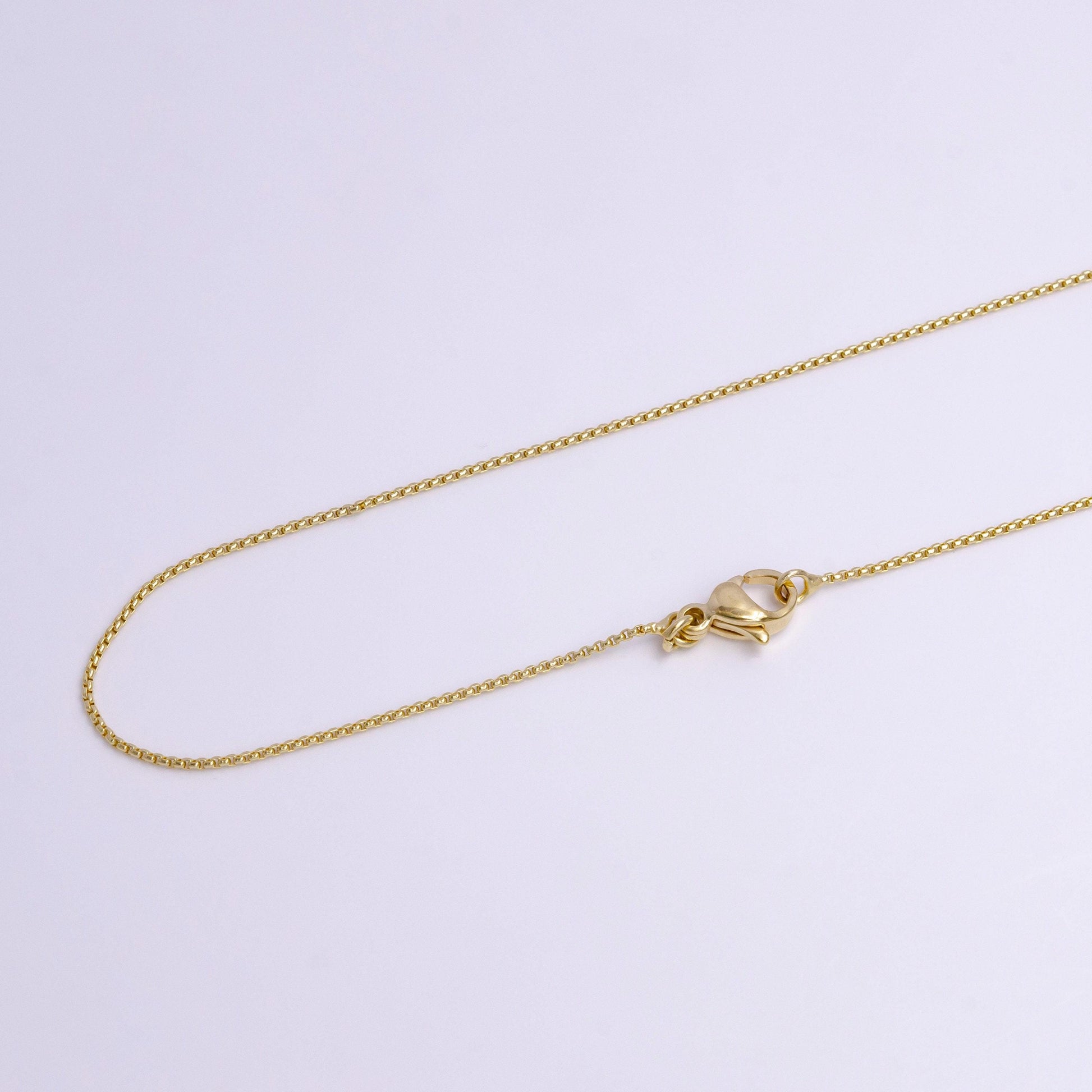 Dainty 0.8mm cable 17.5 inch layering chain necklace w. lobster clasps | wa-1897