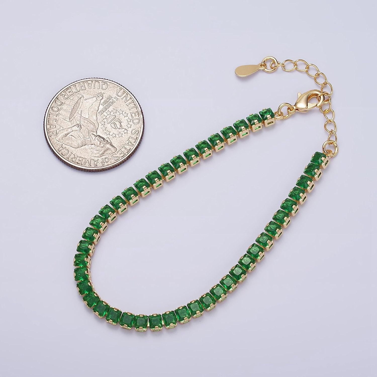 Dainty gold tennis bracelet cz silver tennis bracelet cubic zirconia bracelet green pink clear cz bracelet wa1791