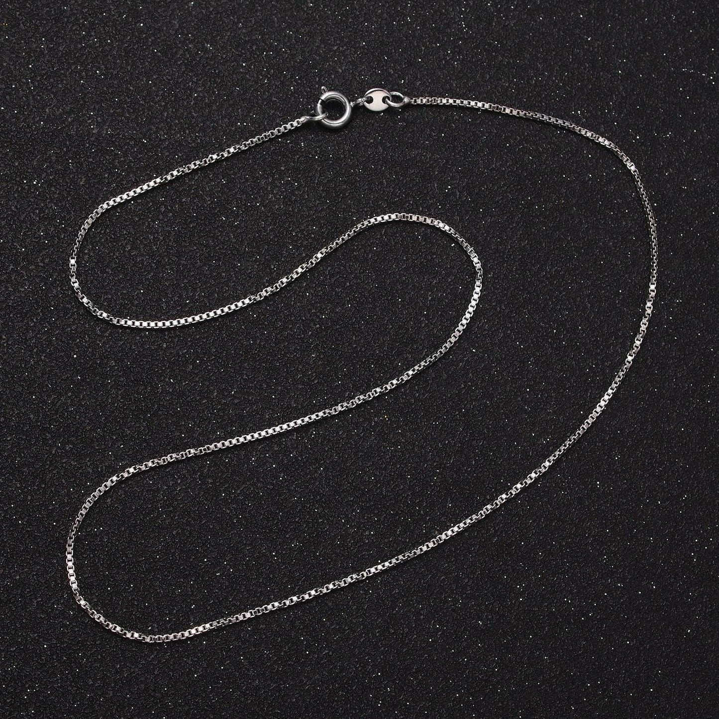 Dainty box chain ready to wear white gold filled square box chain necklace, layering dainty silver box chain for jewelry making wa1782