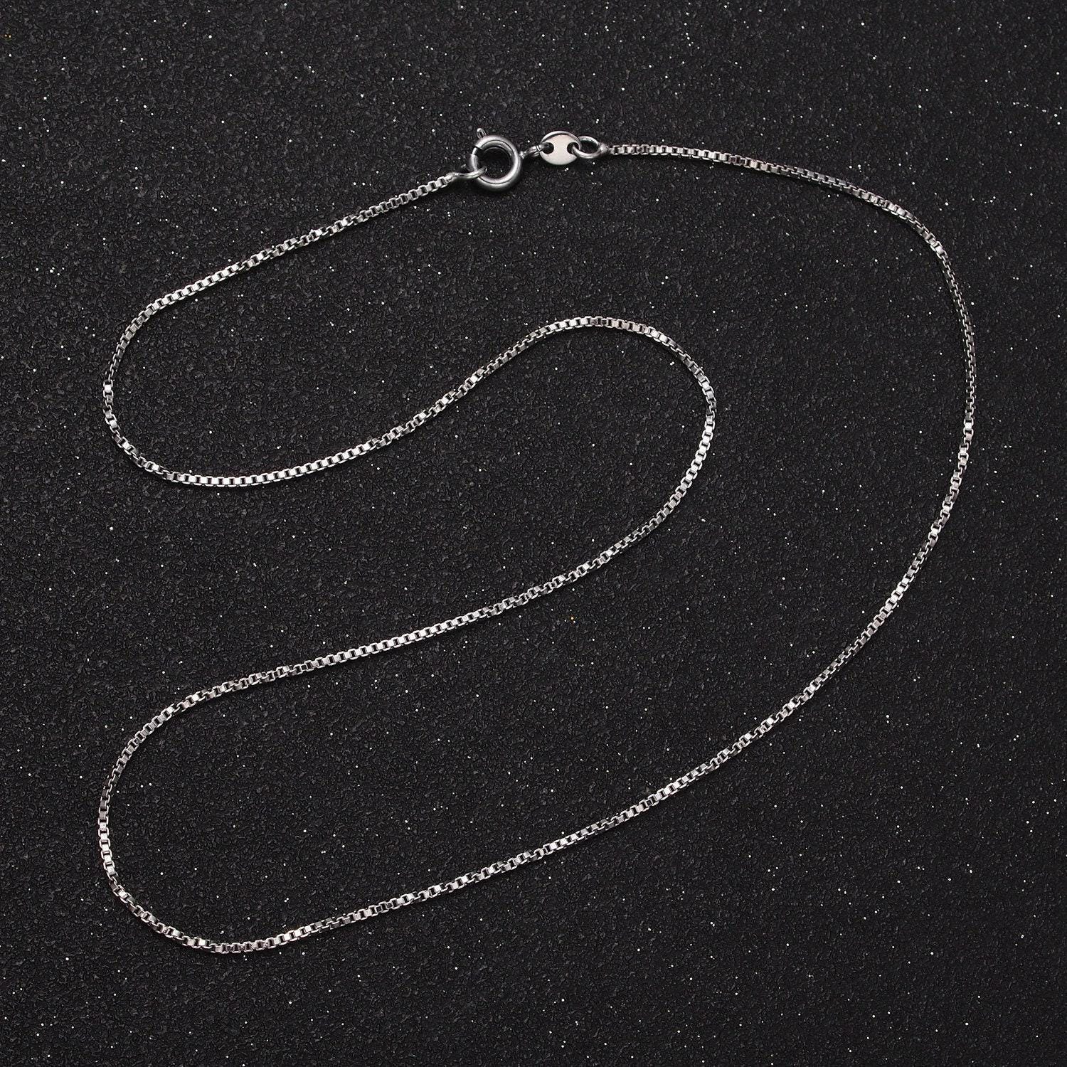 Dainty box chain ready to wear white gold filled square box chain necklace, layering dainty silver box chain for jewelry making wa1782
