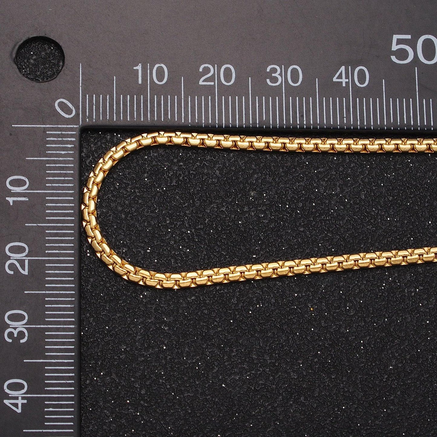 Stainless steel box chain necklace 2mm thick gold box chain 17.7 inches, 19.6 inches for jewelry making tarnish resistant chain wa1700