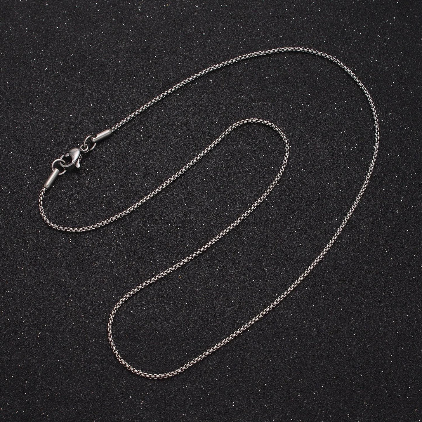 Dainty stainless steel box chain necklace 1.2 mm gold box chain 17.7 inches for handmade jewelry making tarnish resistant chain wa1703