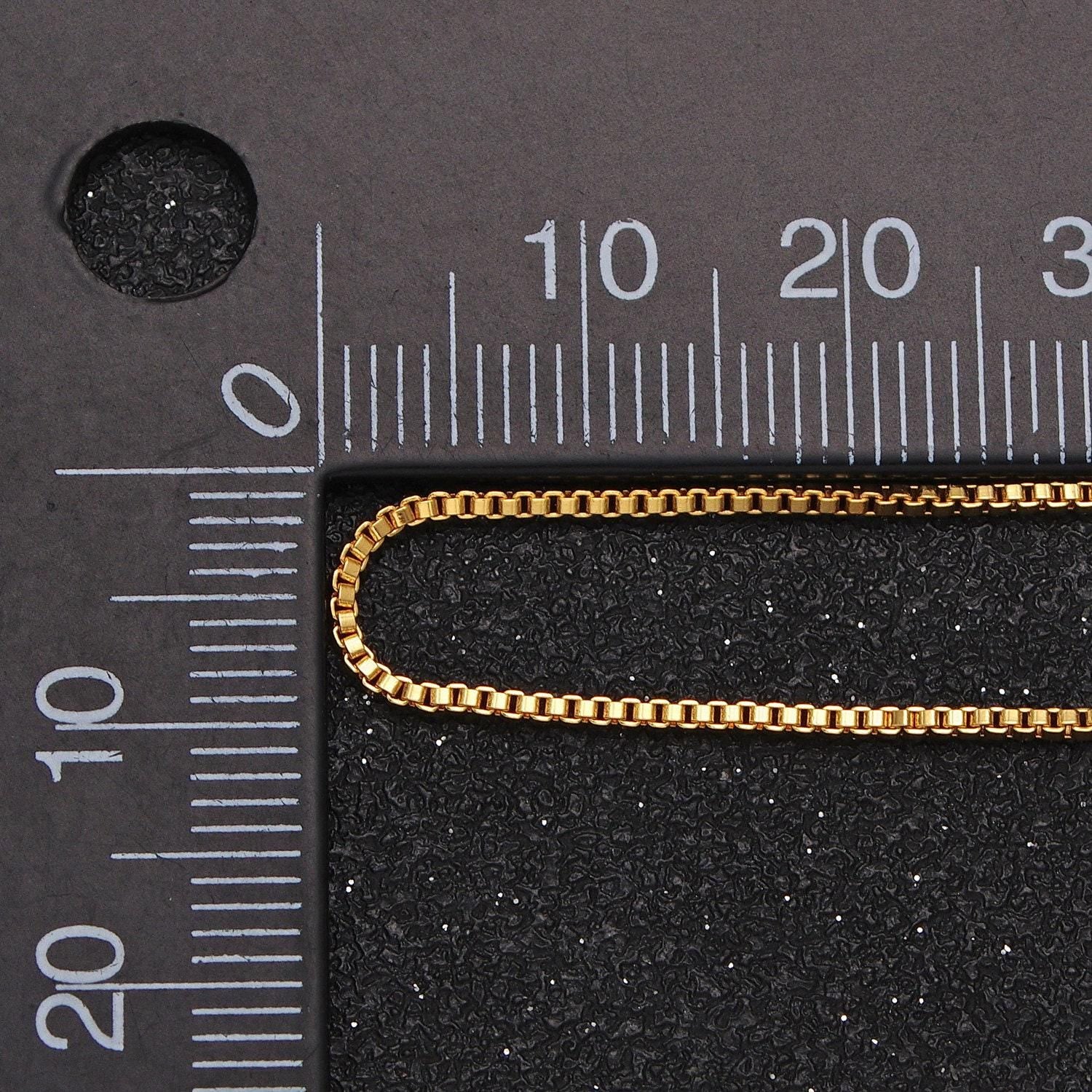 Box chain necklace 24k gold filled square box chain dainty box chain for jewelry making with pendant charm wa-1644