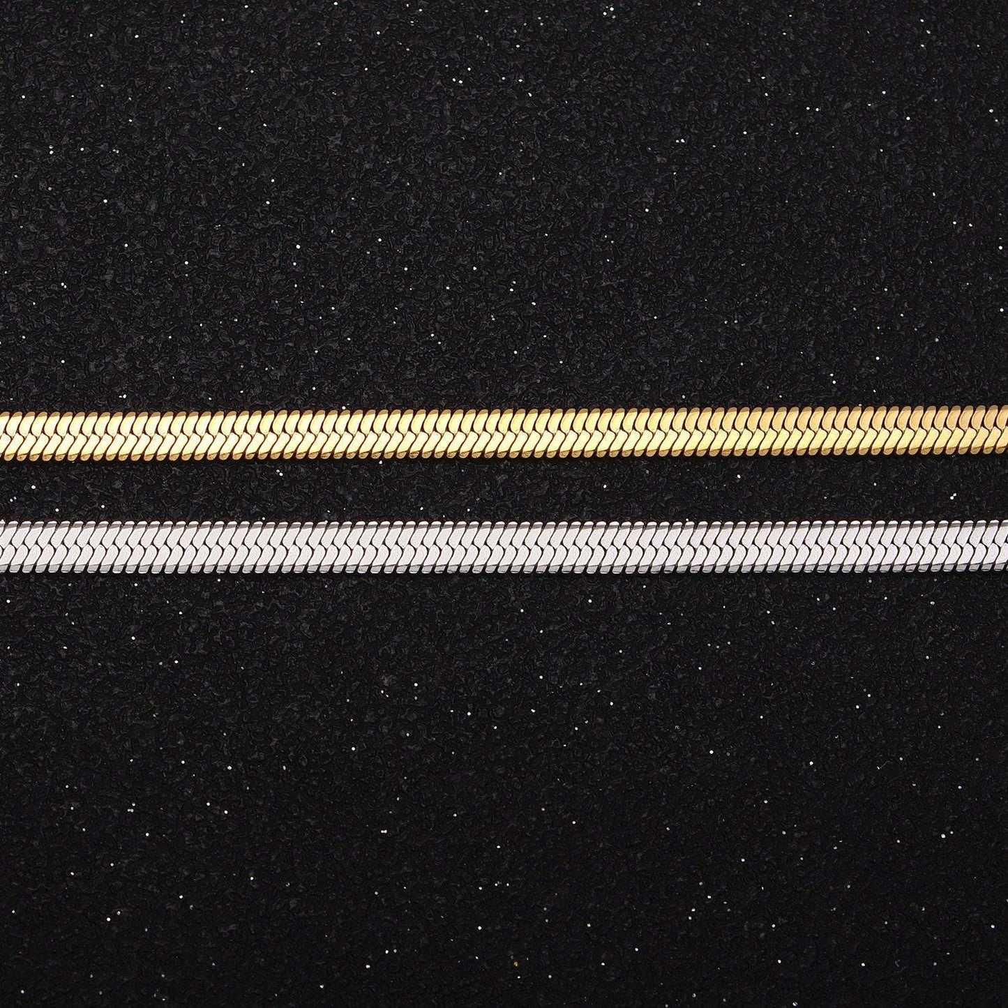 3mm stainless steel herringbone chain necklace for jewelry making, 17.7 inch 19.6 inch finished ready to wear herringbone chain wa1617