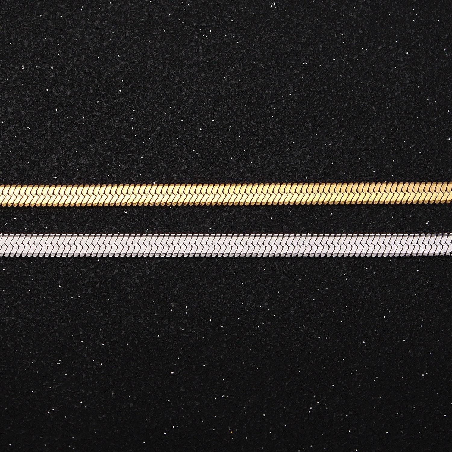 3mm stainless steel herringbone chain necklace for jewelry making, 17.7 inch 19.6 inch finished ready to wear herringbone chain wa1617