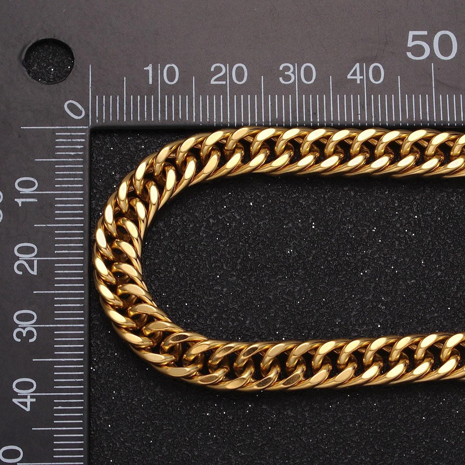 Waterproof men's chain necklace cuban chain 6.8mm 316l stainless steel men's silver chains 23.6 inch long statement necklace tarnish free