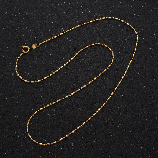 17.75 inch tube chain gold filled dainty tube cable link necklace ready to wear for jewelry making w/ clasp for jewelry making supply wa1585
