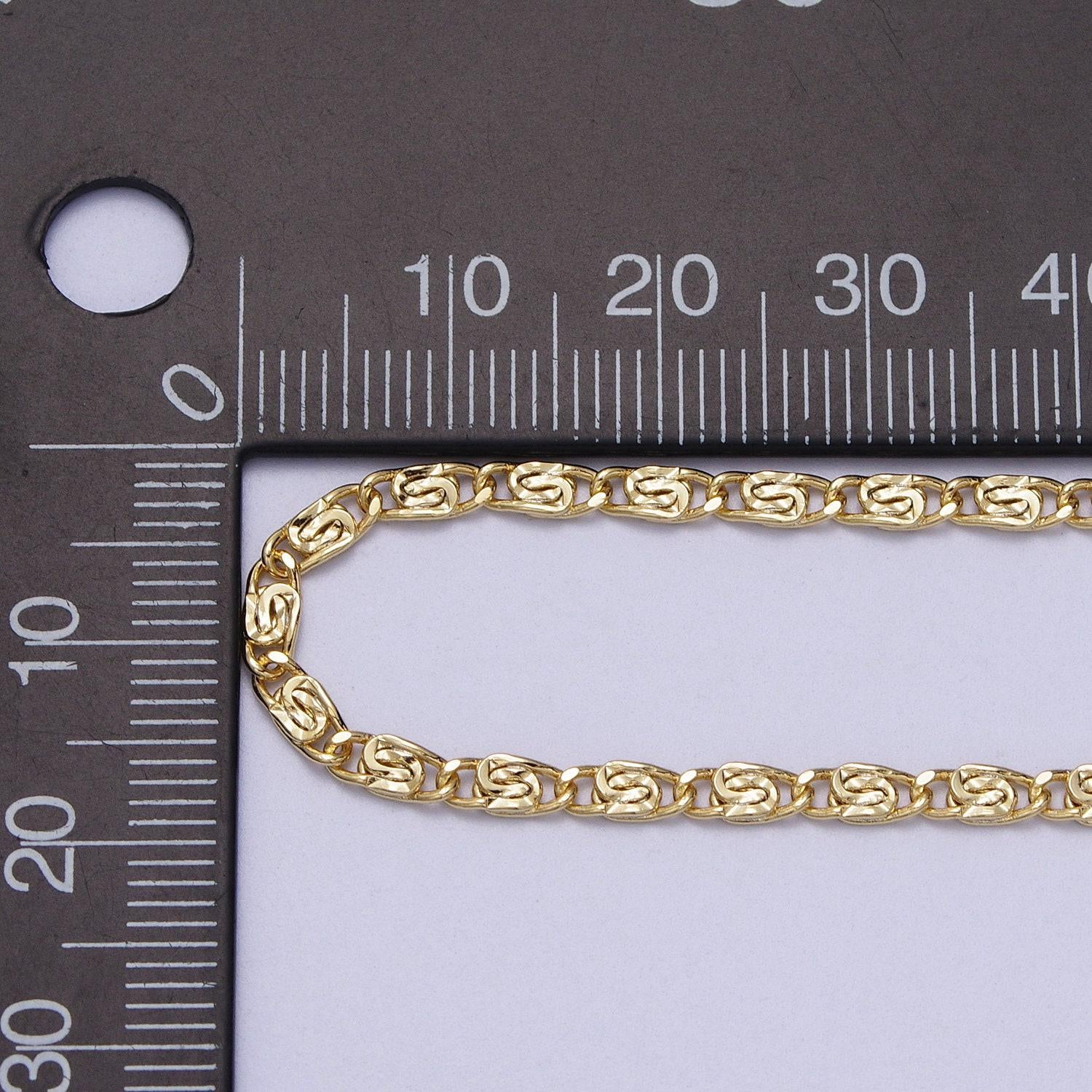 14k gold filled 2.6mm scroll 18 inch chain necklace ready to wear for jewelry making replacement chain charm necklace supply | wa-1503