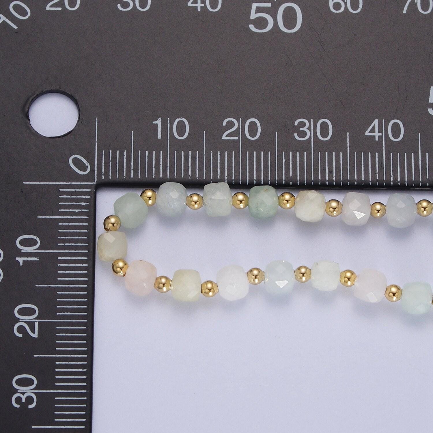 Dainty morganite beaded necklace, gold-filled clasp, handmade gemstone jewelry necklace for minimalist jewelry layering necklace wa1479