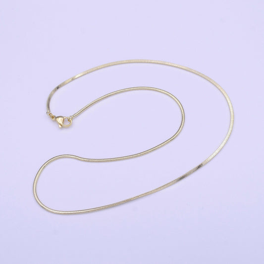 Dainty gold snake chain 1.5mm gold cocoon necklace for minimalist jewelry supply findings wa-1456