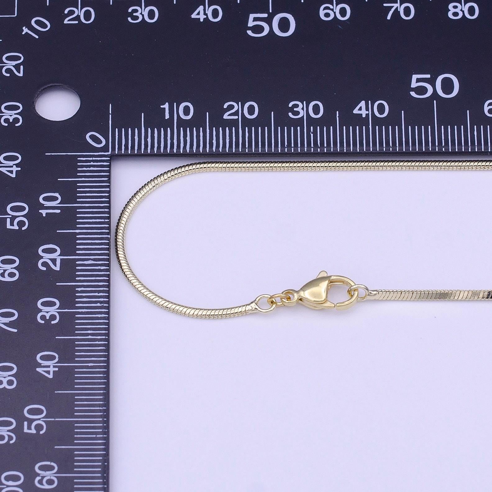 Dainty gold snake chain 1.5mm gold cocoon necklace for minimalist jewelry supply findings wa-1456