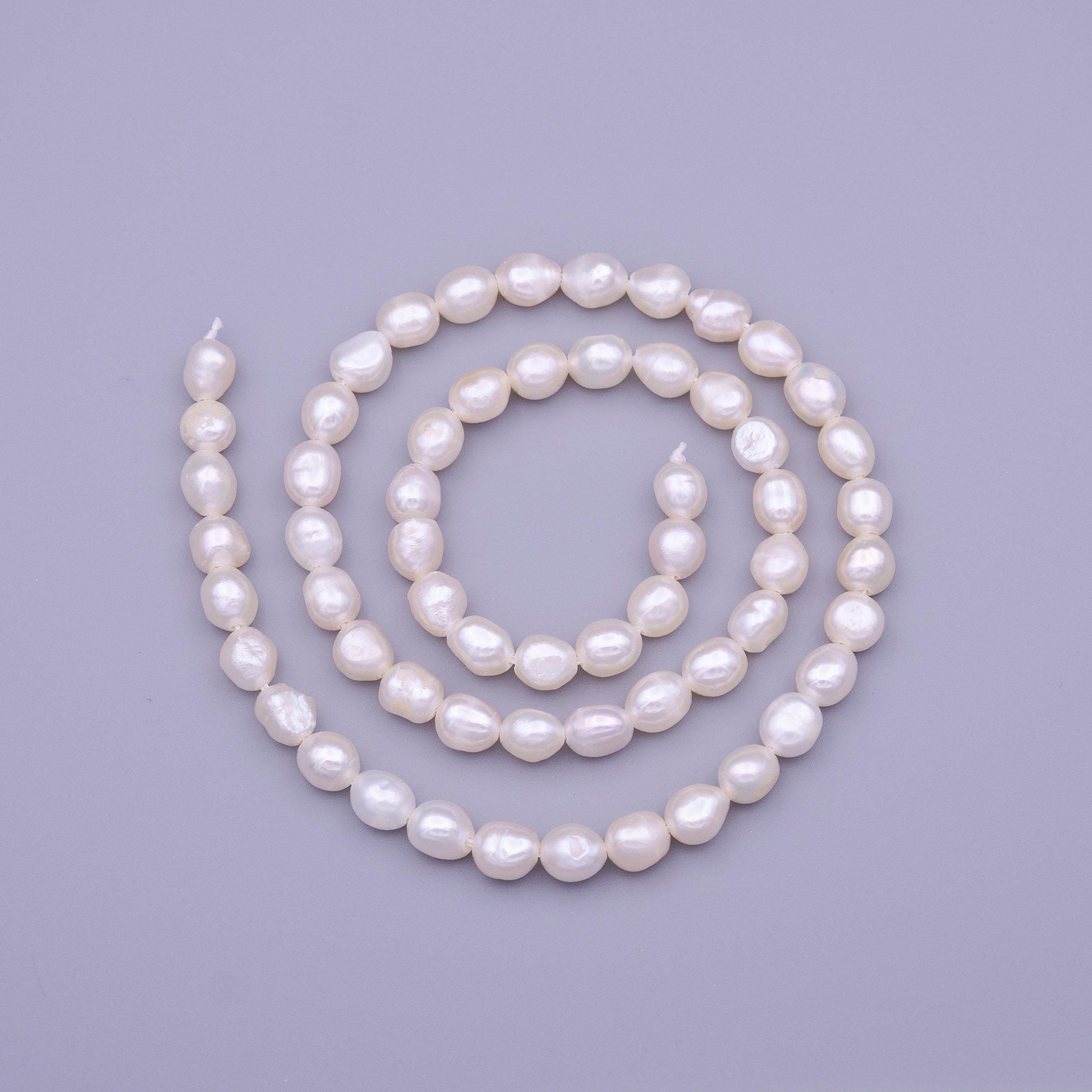 5mm natural white nugget baroque pearl beads genuine natural freshwater baroque pearls per strand wa-1315