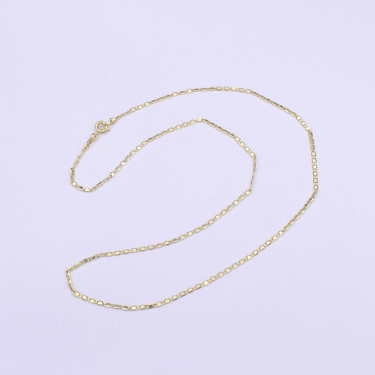 1.5mm 14k gold filled mariner anchor link chain necklace ready to wear 18 inch length necklace wa1276