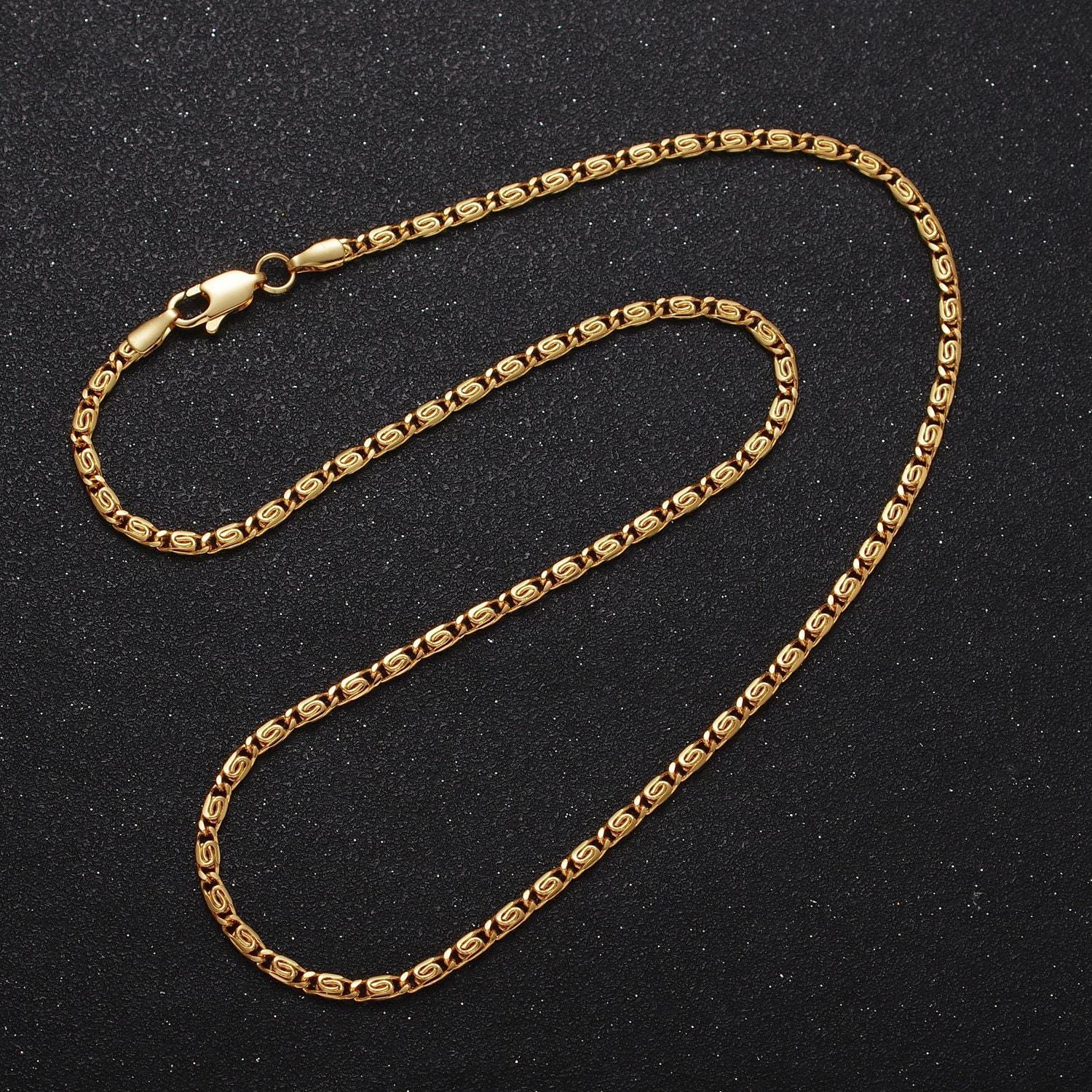 Gold scroll chain necklace, fancy snail chain silver scroll chain, s curb chain 17.5 inch necklaces for necklace supply wa-1265 1266