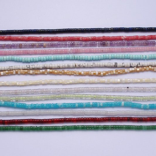 Heishi gemstone beads, 4mm disc pink quartz howlite aventurine stone semiprecious stones per strand for jewelry making supply