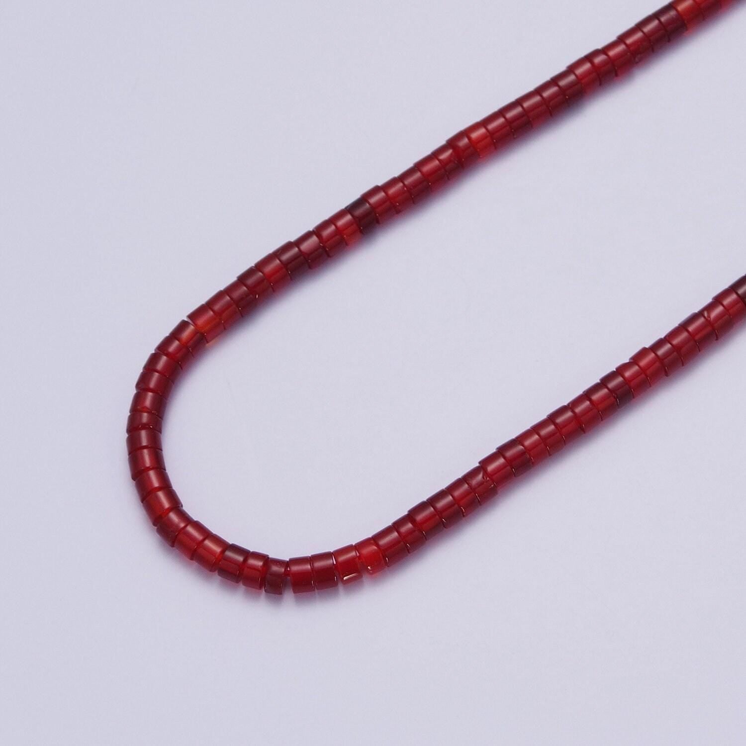 Heishi gemstone beads, 4mm disc pink quartz howlite aventurine stone semiprecious stones per strand for jewelry making supply