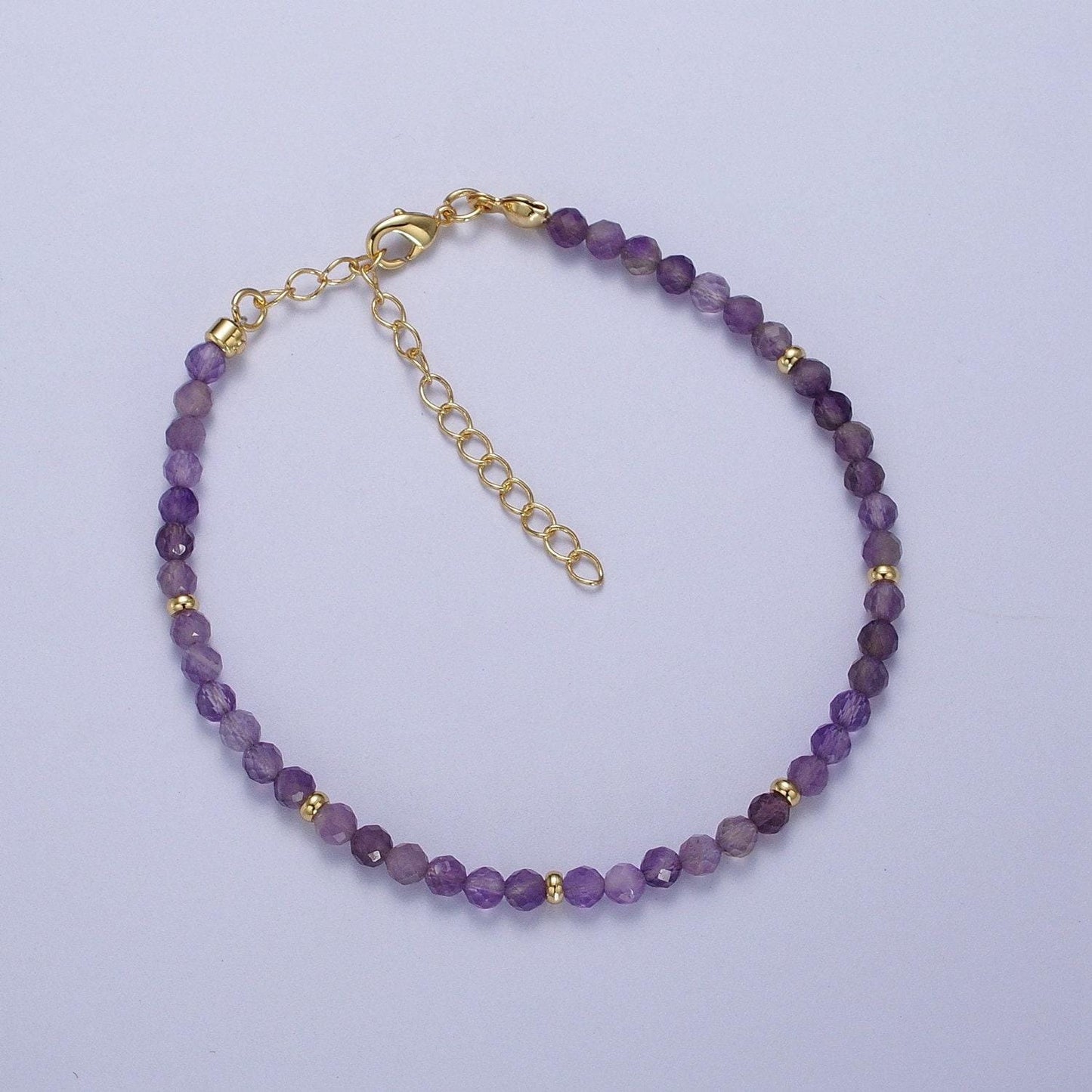 Dainty beaded bracelet tourmaline, amazonite, ruby, amethyst, moonstone jewelry handmade bracelet jewelry for valentine gift idea wa-1221