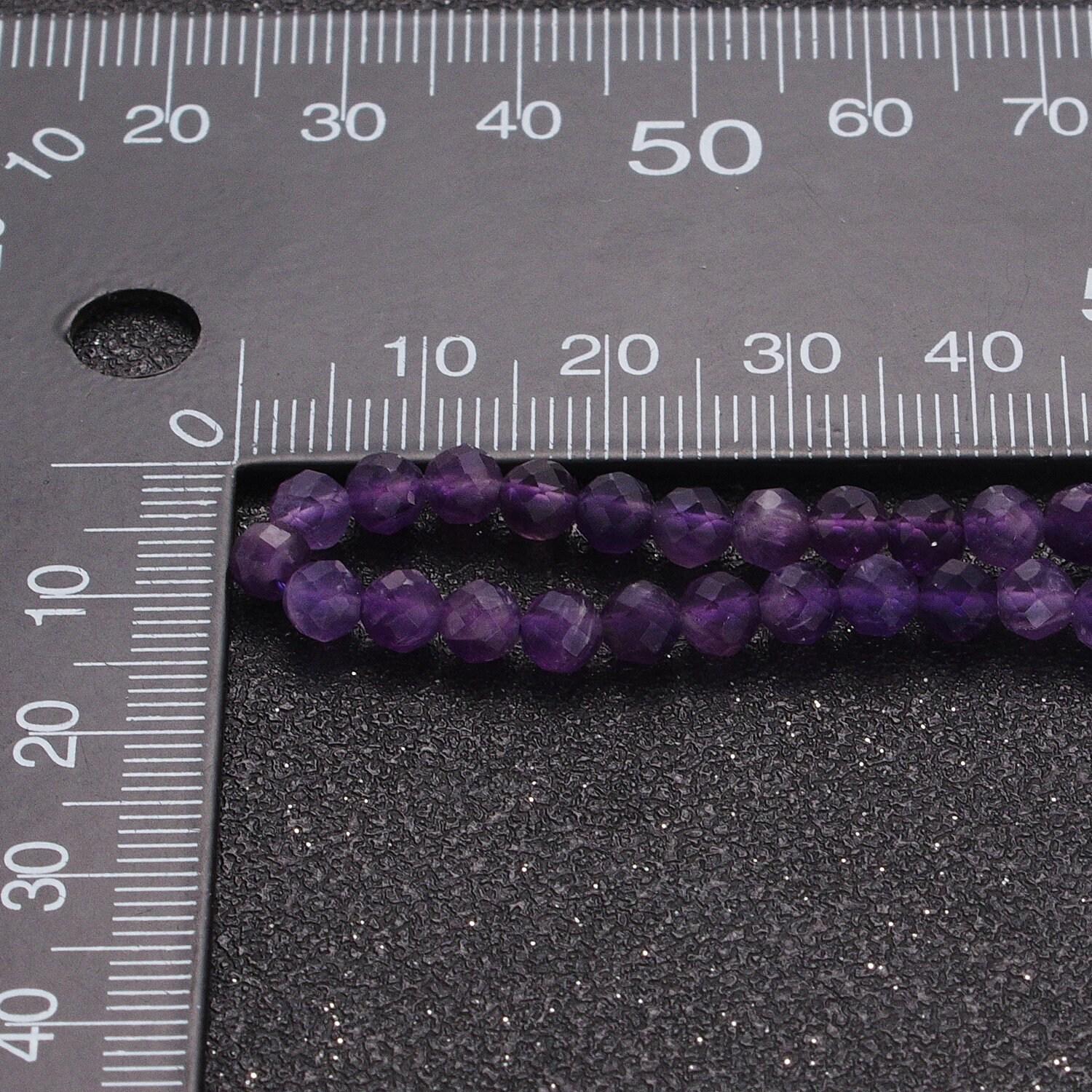 4.3mm multi-faceted rondelle purple amethyst necklace, 24k gold filled 16.5"+2.0" extender natural amethyst gemstone necklace | wa-1185