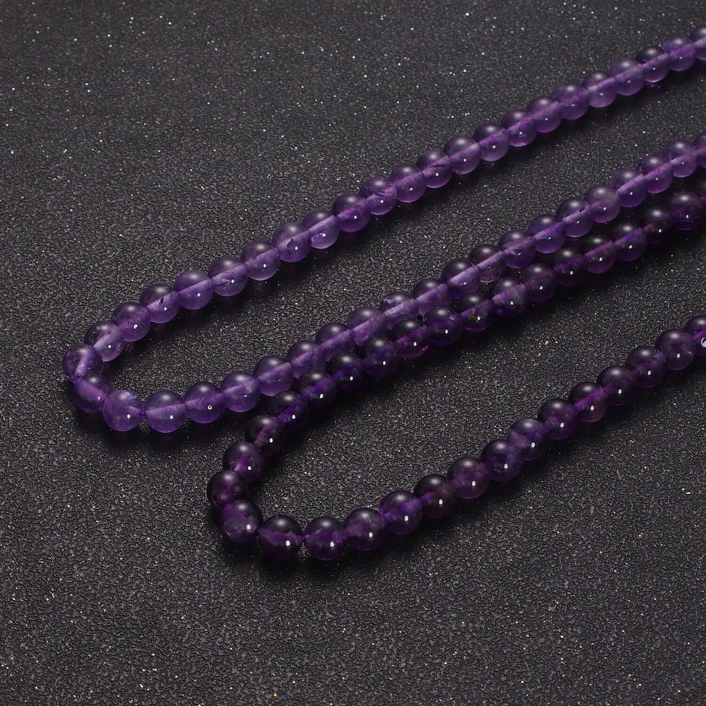 6.7mm purple rondelle amethyst beads necklace, 24k gold filled 16.0"+2.0" extender purple glass beads ready to wear necklace