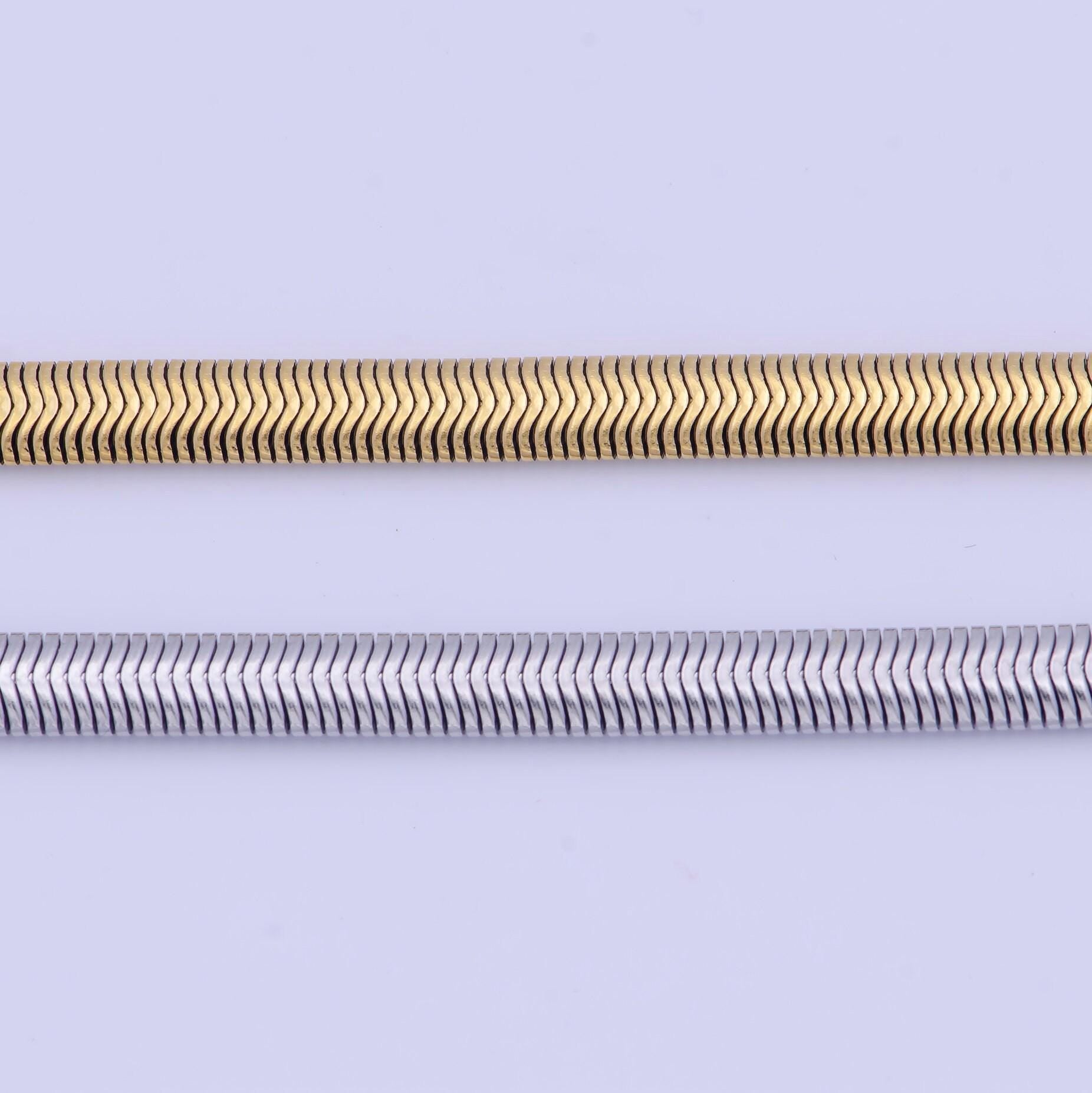 Bold gold, silver herringbone chain gold filled snake chain different sizes delicate gold snake anklet necklace bracelet | wa-1134~wa-1143