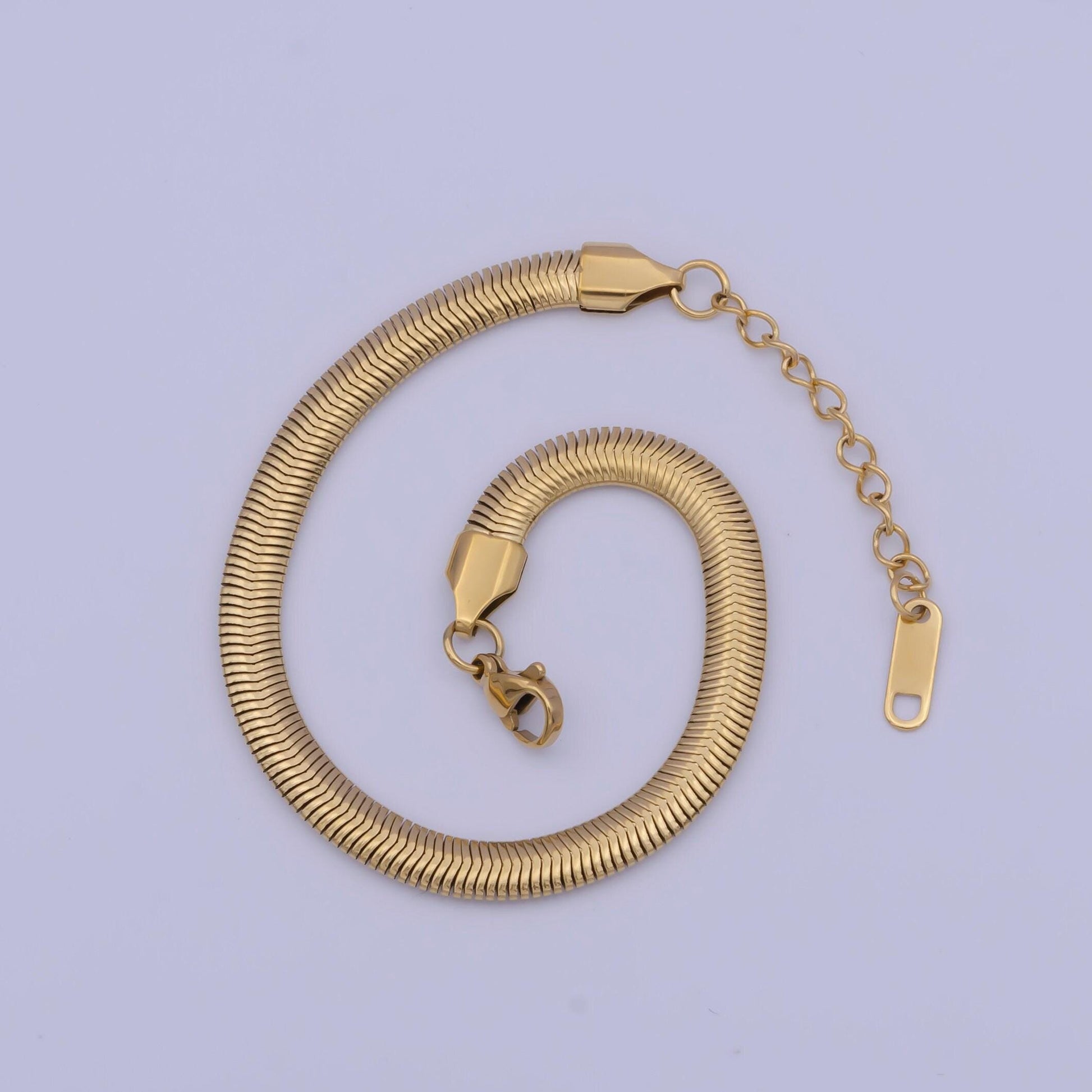 Bold gold, silver herringbone chain gold filled snake chain different sizes delicate gold snake anklet necklace bracelet | wa-1134~wa-1143