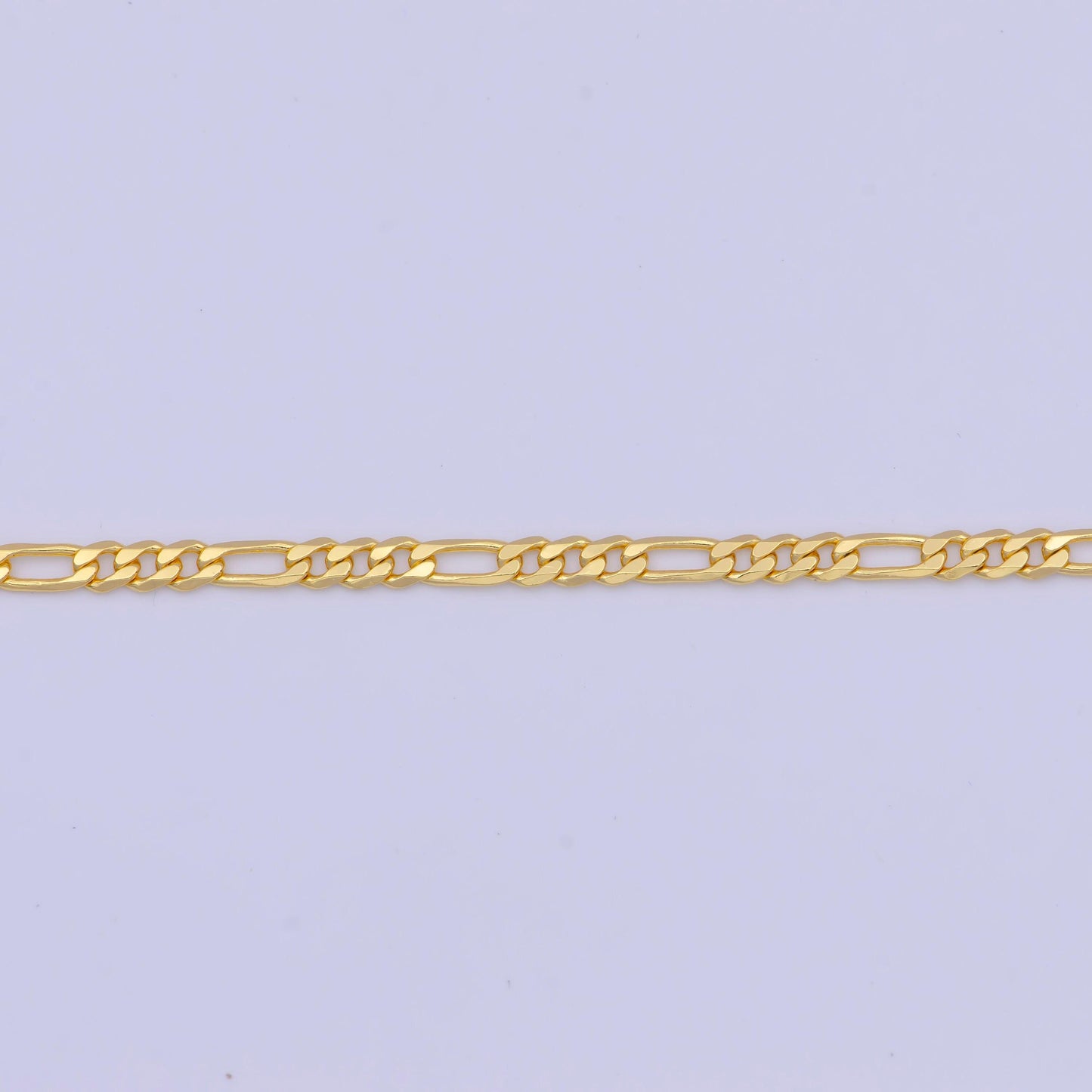 2.4mm gold figaro link necklace, 24k gold filled 19.8" figaro chain ready to wear necklace | wa-1130